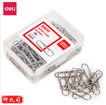 得力(deli) 0025 曲别针 银色回形针