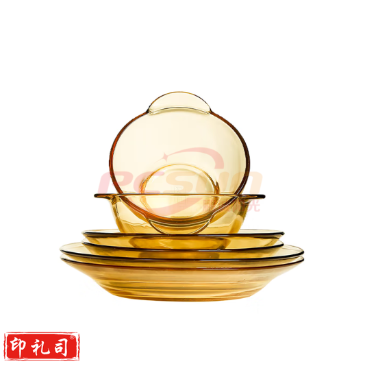 康宁PX-SY6B/HP晶耀系列玻璃餐具套装 2个大汤盘+2个小汤盘+2个带耳碗