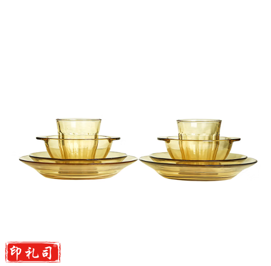 康宁PX-SY8A/HP晶耀系列玻璃餐具套装 2个大汤盘+2个小汤盘+2个带耳碗+2个水杯