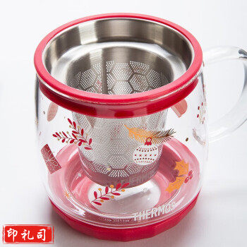 膳魔师(THERMOS) 耐热玻璃杯泡茶杯茶水分离花茶杯子男女 TCGJ-430