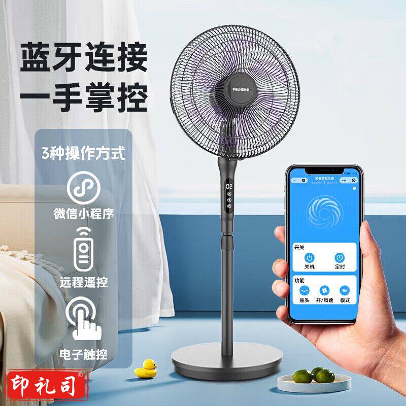 MELNG 美菱风扇 落地扇家用风扇大风立式电子遥控摇头轻音电扇MPF-L161R