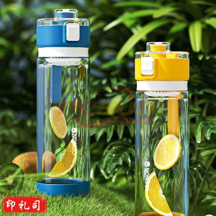 6月上新NONOO 方扣随手杯 NP650SB1 户外运动水杯tritan大容量弹盖便携水杯