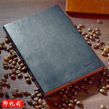 博文商务笔记本记事本PU软皮面日记本子 黑色 A5