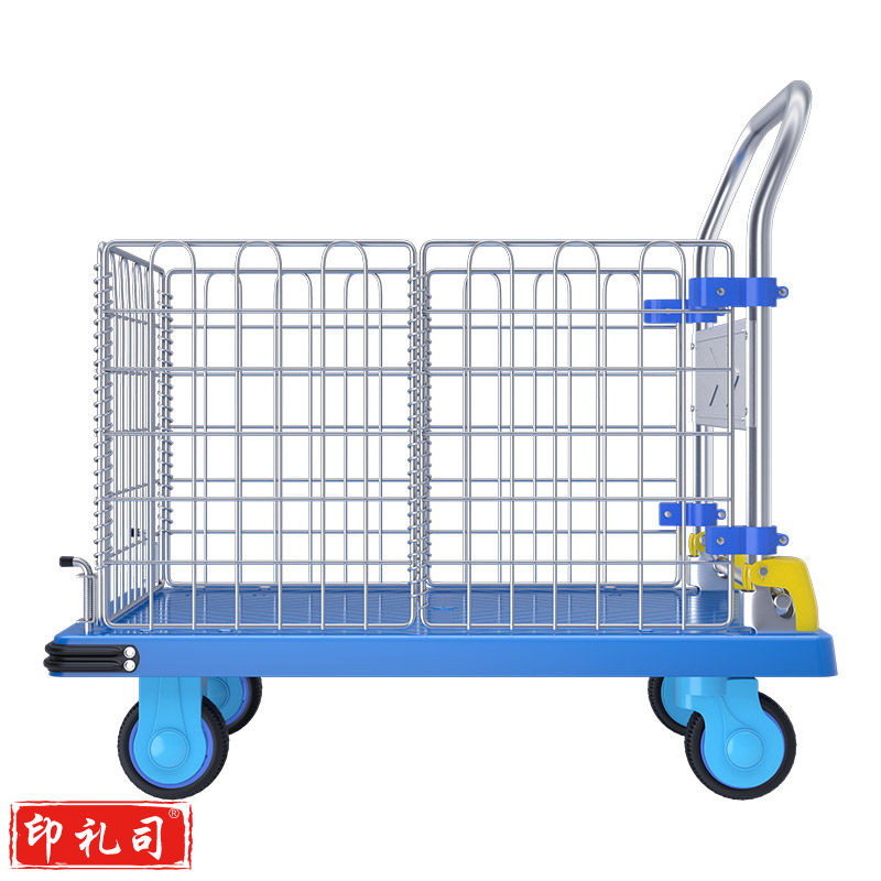 顺和手推车搬货车搬运车围栏小拉车平板车折叠小推车两用全折叠围栏车