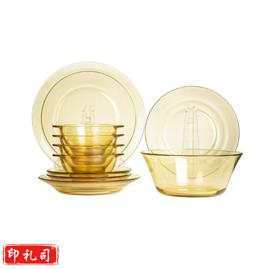 康宁PX-SY10A/HP晶耀系列玻璃餐具套装 2个大汤盘+2个小汤盘+4个带耳碗+1个大色拉碗+1个大盘