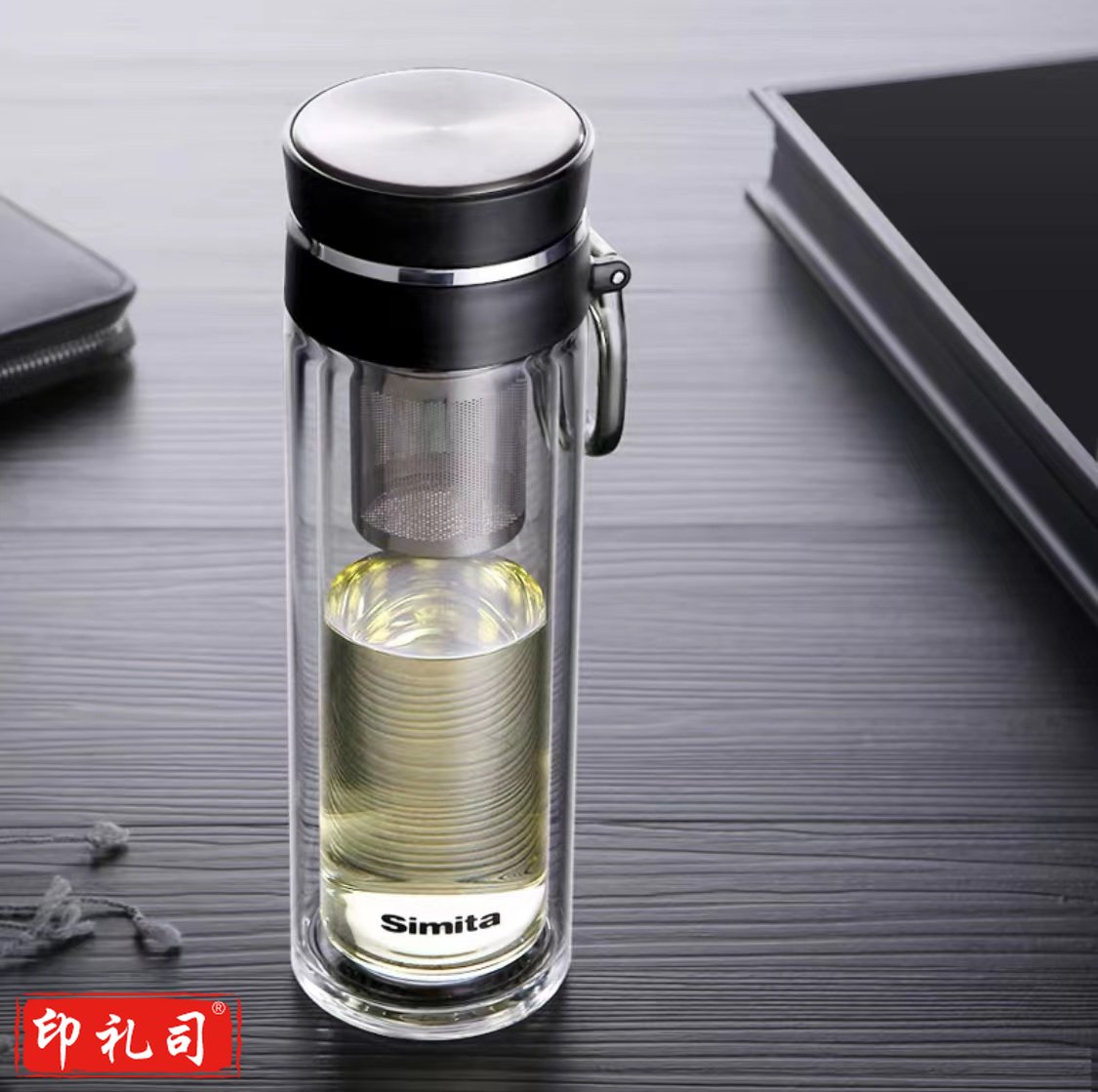 德国施密特名将高硼硅双层玻璃保温杯