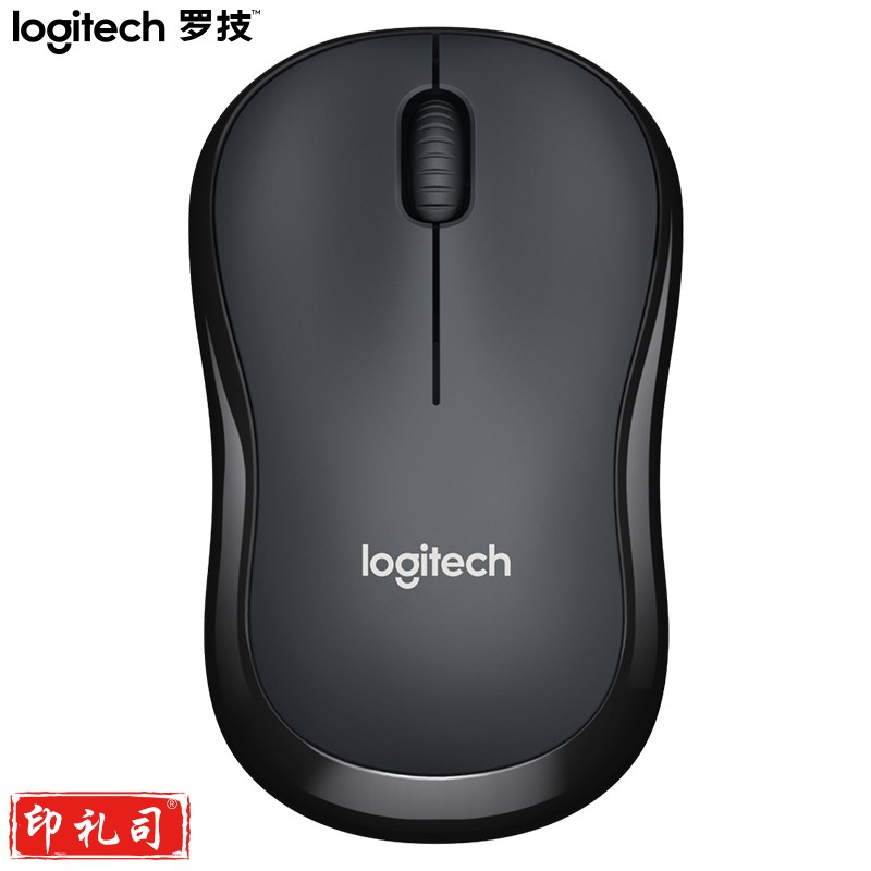 罗技（Logitech）M220 轻音鼠标 无线鼠标 办公鼠标 对称鼠标 带无线微型接收器 灰黑色