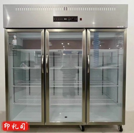 大三门点菜陈列柜酒店厨房餐厅食堂设备商用冰箱展示柜不锈钢