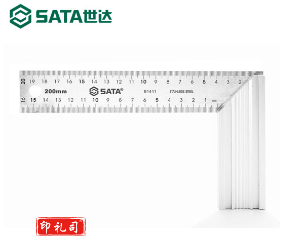 世达(SATA)91411 91412 铝柄钢角尺 200MM 300MM 91412(铝柄钢角尺 300MM)