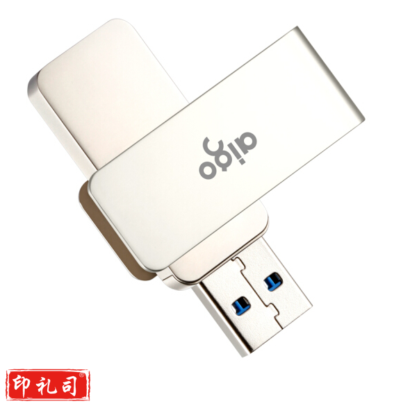 爱国者 32GB USB3.0 U盘 U330金属旋转系列 银色