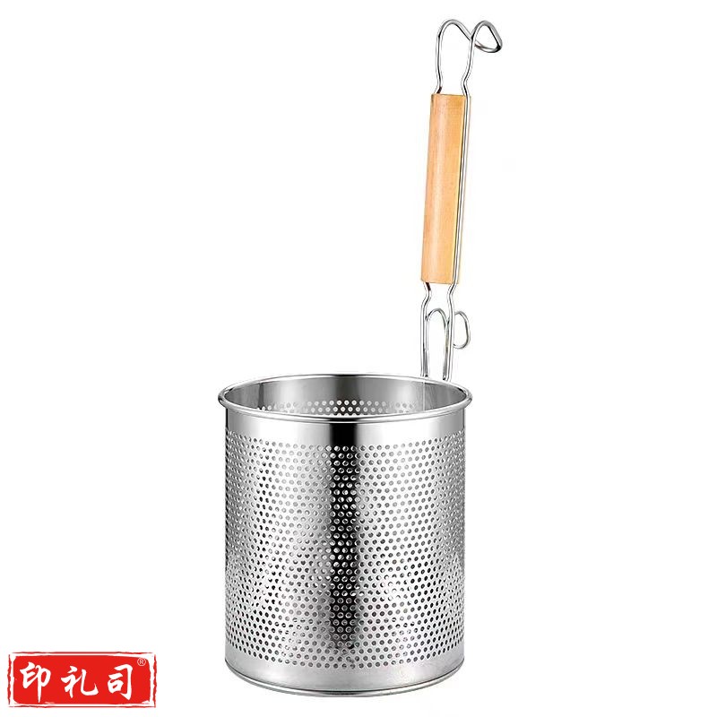 不锈钢漏勺麻辣烫粉篱商用过滤网捞面筐煮面厨房家用烫菜篓漏网提