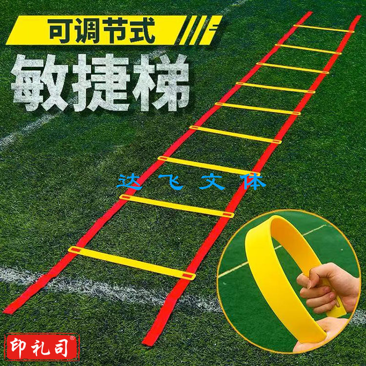 敏捷梯绳梯训练梯软梯脚步协调性训练器材健身梯子格足球篮球体能训练梯绳 加厚款10米20节