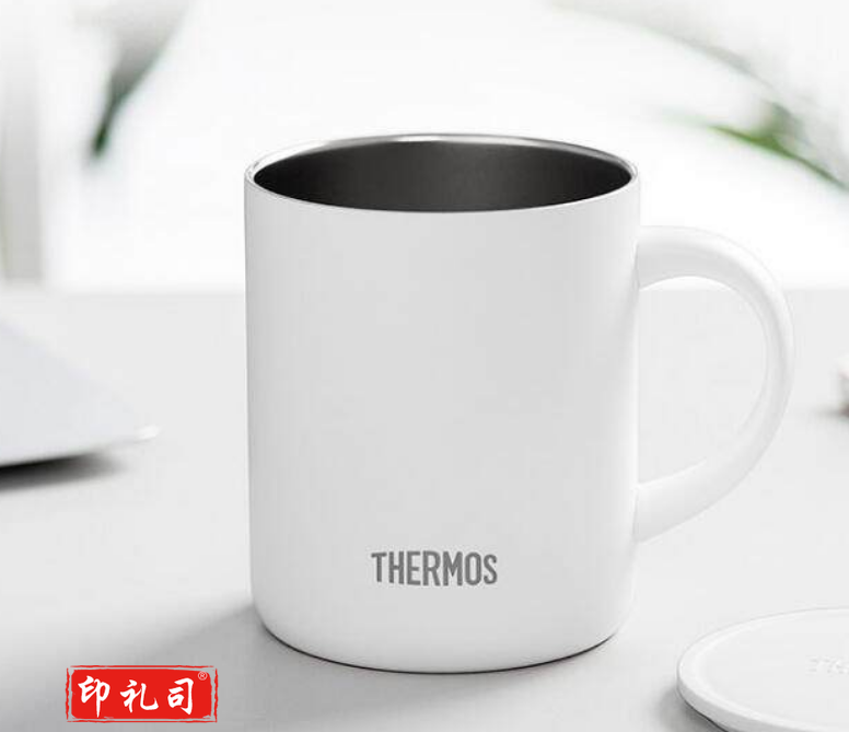 膳魔师保温杯茶杯340ml高真空不锈钢带盖马克杯JDG-350 白