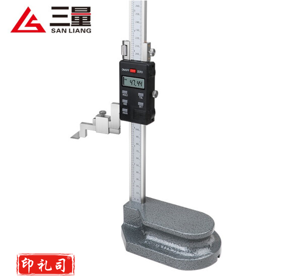 三量不锈钢数显游标高度尺0-300mm划线尺画线高度划线头0-500 JD002 数显0-300mm