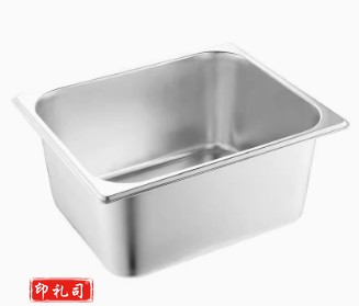 9cm深不锈钢份数盆盒子分数盒餐盆食堂打菜盆盛菜盆长方形食品级