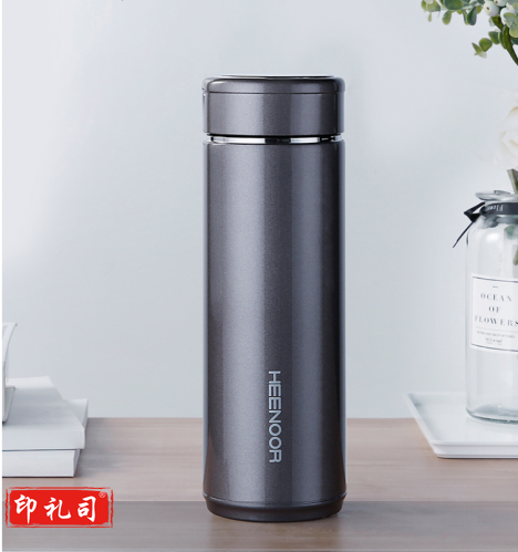 希诺保温杯男士不锈钢泡茶杯子商务办公车载水杯XN-7602紫罗兰 550mL