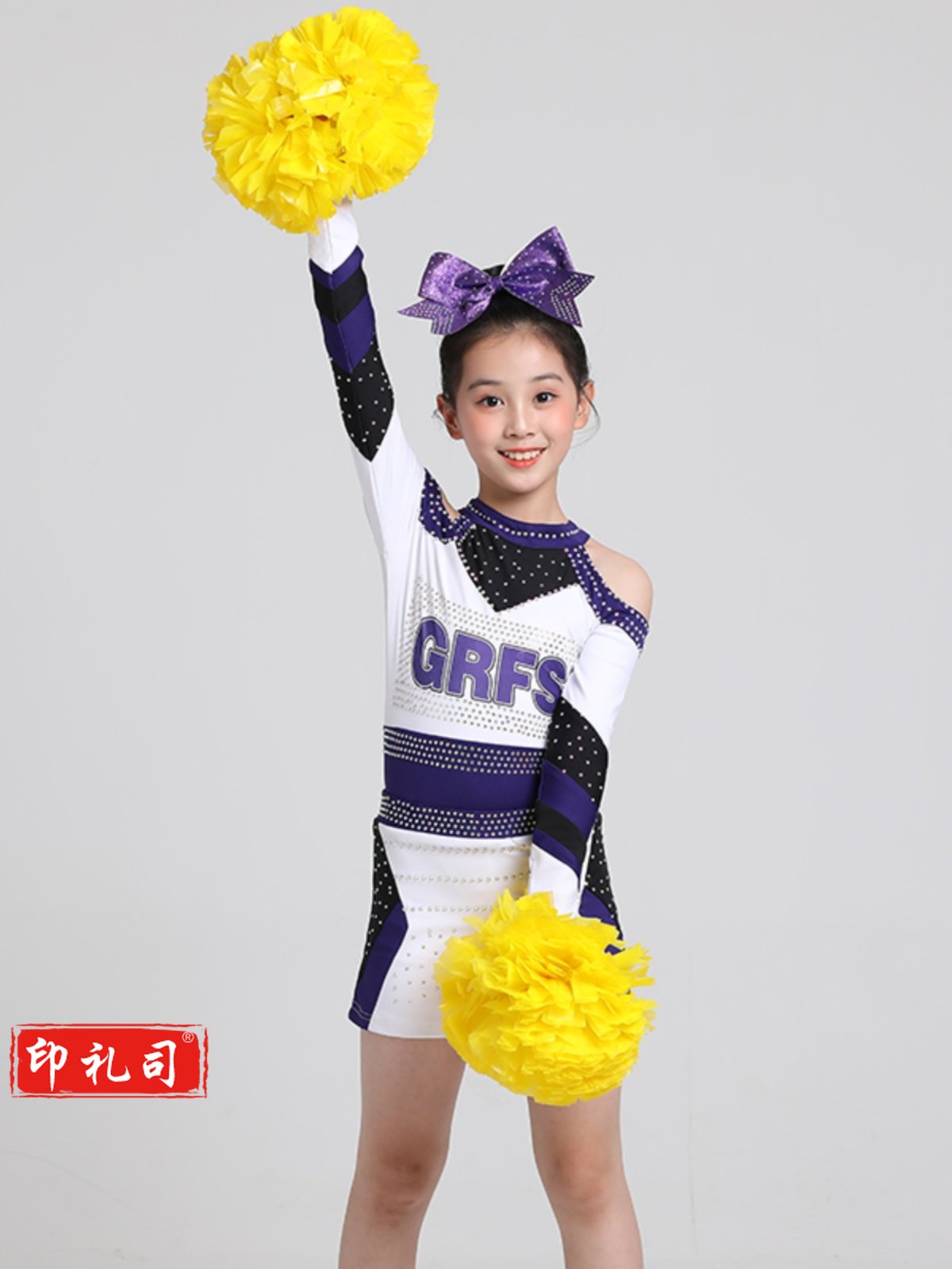 啦啦操服装 儿童拉拉队衣服团体演出服比赛 体操健美操服