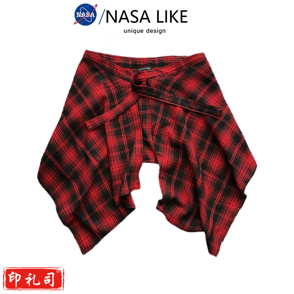 NASA潮牌 半身裙下摆