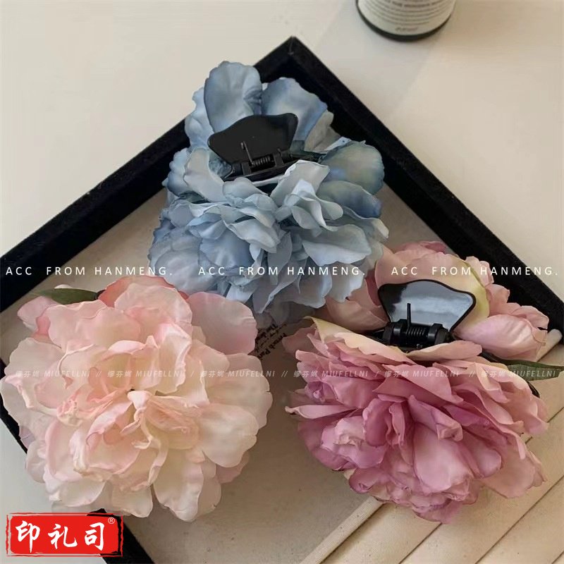 芍药花抓夹！ 侧边夹碎发头饰发饰